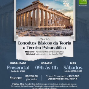 Curso Conceitos Básicos da Teoria e Técnica Psicanalítica