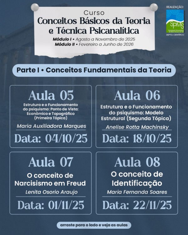 Curso Conceitos Básicos da Teoria e Técnica Psicanalítica - Image 3